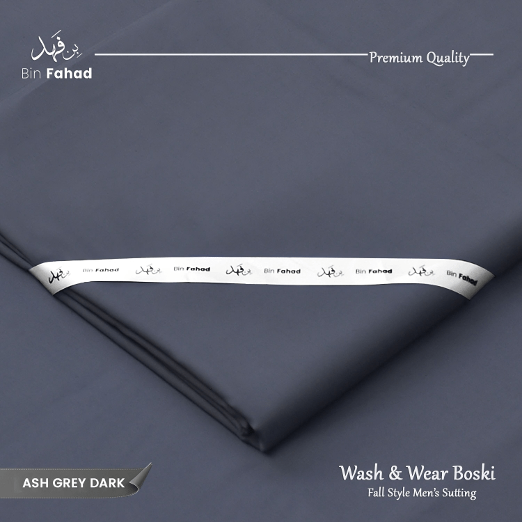 Premium Wash & Wear Boski Finish - Ash Grey Dark