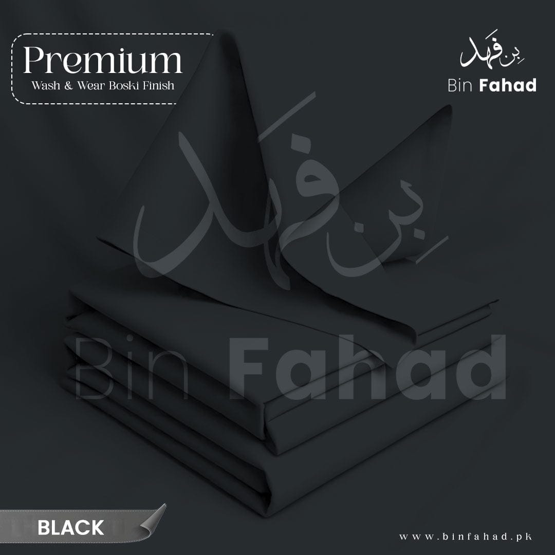 Premium Wash & Wear Boski Finish - Black
