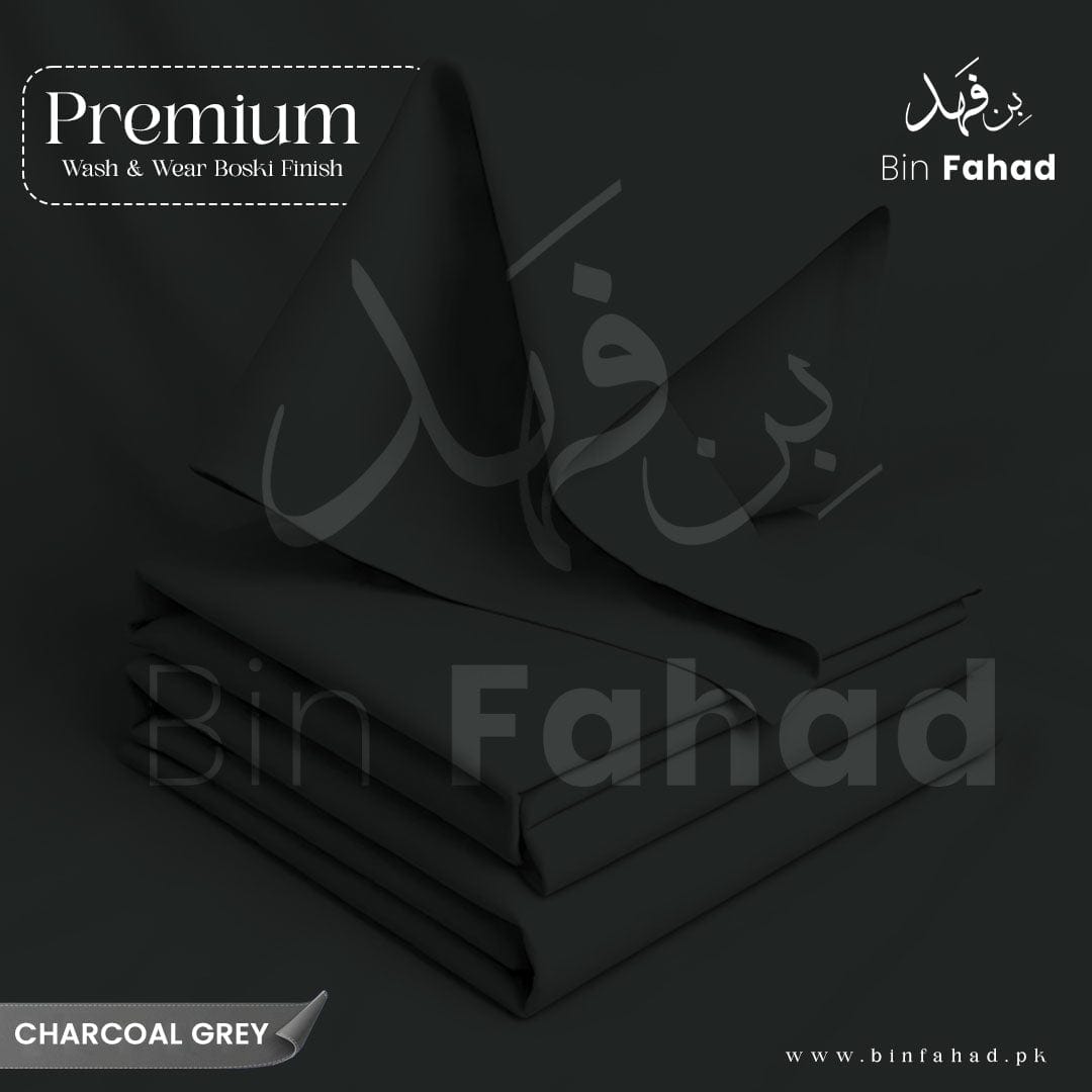 Premium Wash & Wear Boski Finish - Charcoal Grey