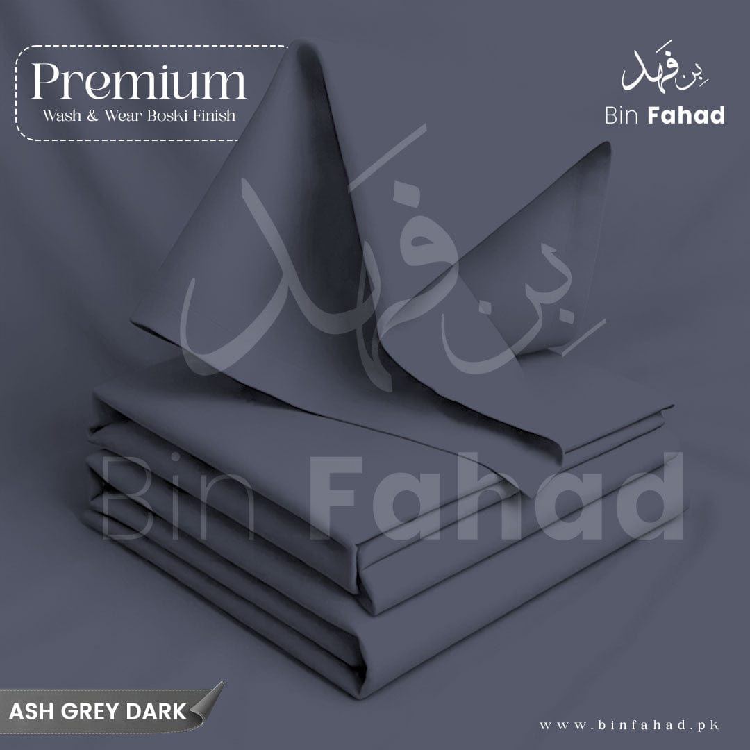 Premium Wash & Wear Boski Finish - Ash Grey Dark