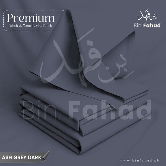Premium Wash & Wear Boski Finish - Ash Grey Dark