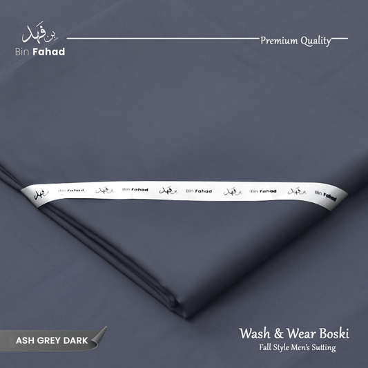 Premium Wash & Wear Boski Finish - Ash Grey Dark