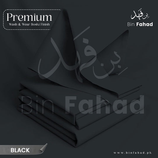 Premium Wash & Wear Boski Finish - Black