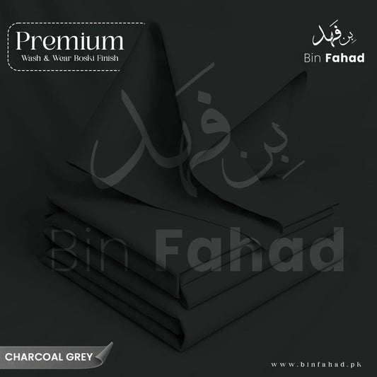 Premium Wash & Wear Boski Finish - Charcoal Grey