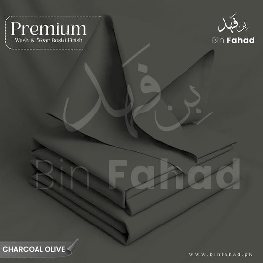 Premium Wash & Wear Boski Finish - Charcoal Olive