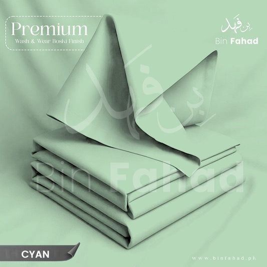 Premium Wash & Wear Boski Finish - Cyan