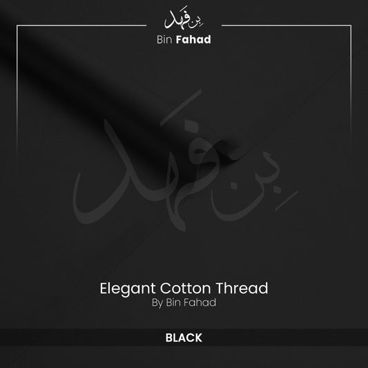 Premium Cotton Fabric - Jet Black