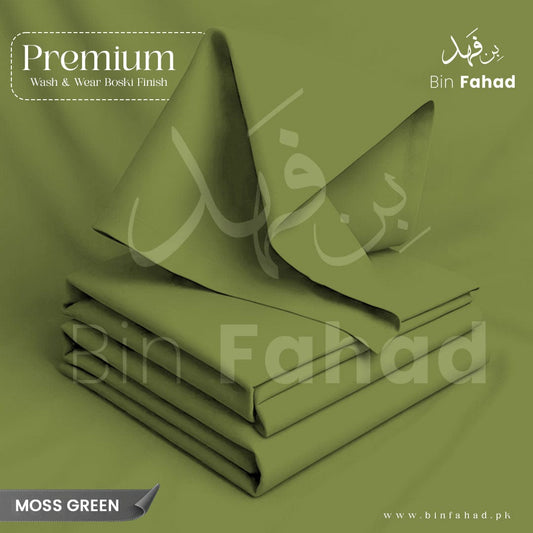 Premium Wash & Wear Boski Finish - Moss Green