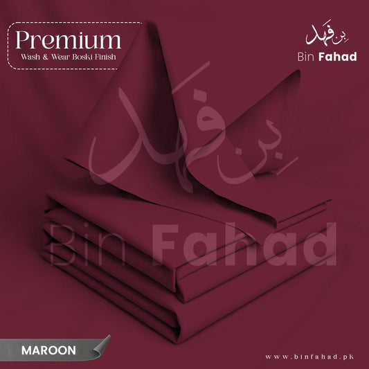 Premium Wash & Wear Boski Finish - Maroon