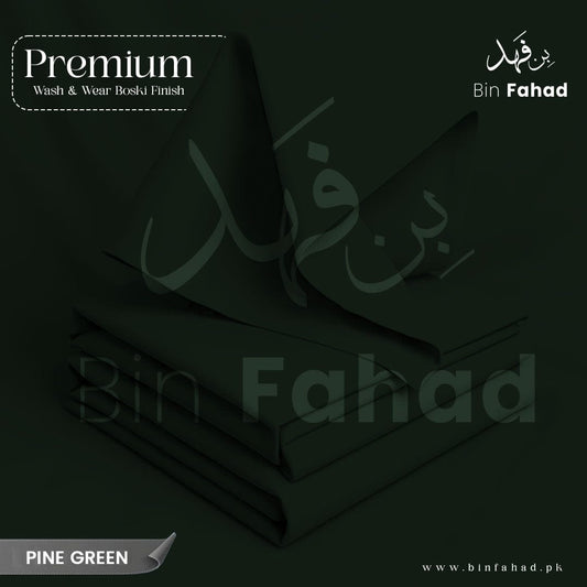 Premium Wash & Wear Boski Finish - Pine Green