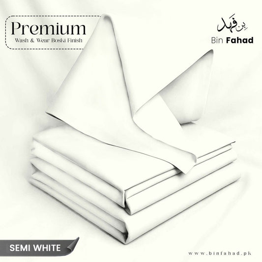 Premium Wash & Wear Boski Finish - Semi White