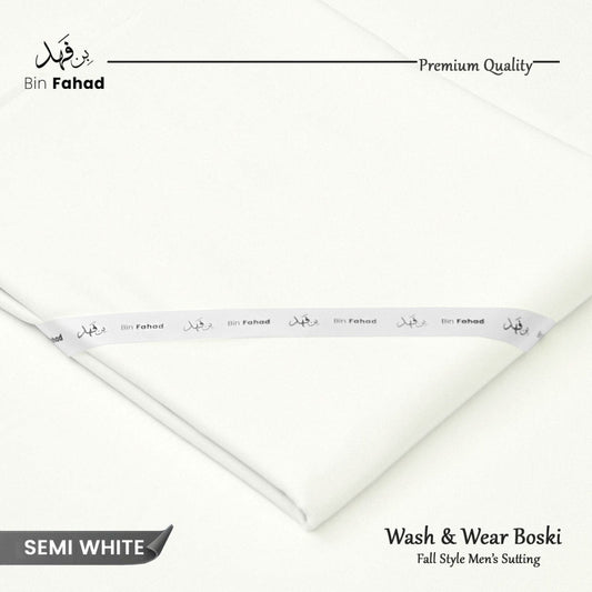 Premium Wash & Wear Boski Finish - Semi White